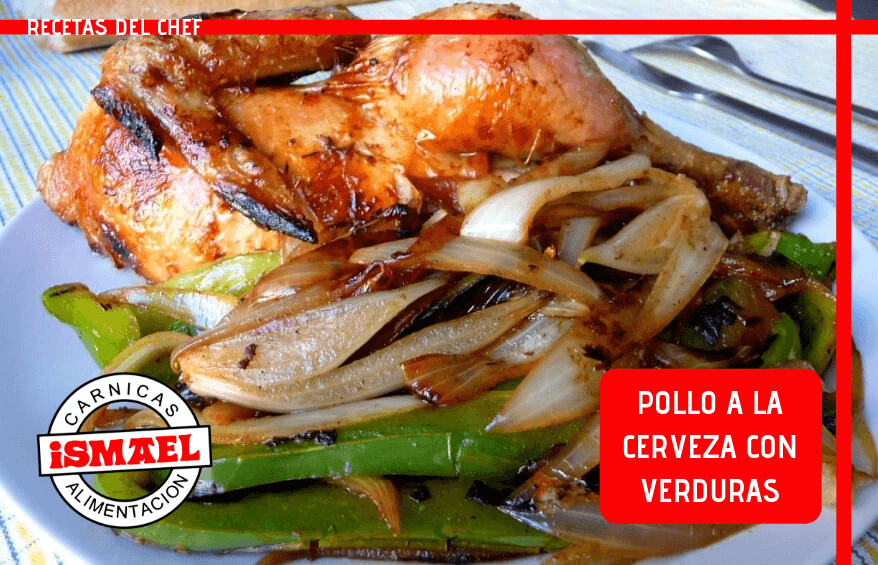 pollo a la cerveza con verduras