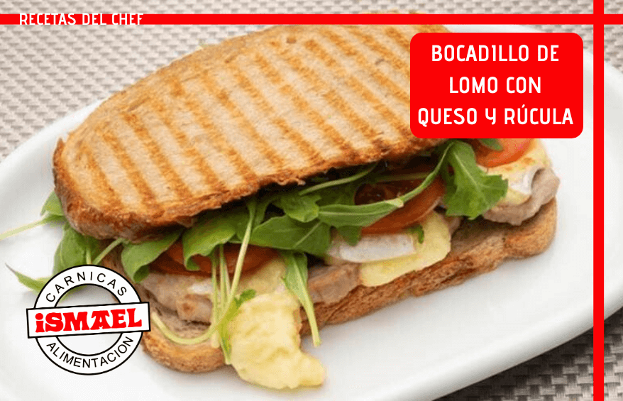 receta bocadillo lomo con queso rucula