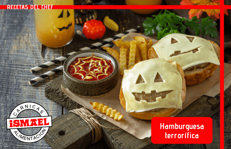 Receta hamburguesa halloween