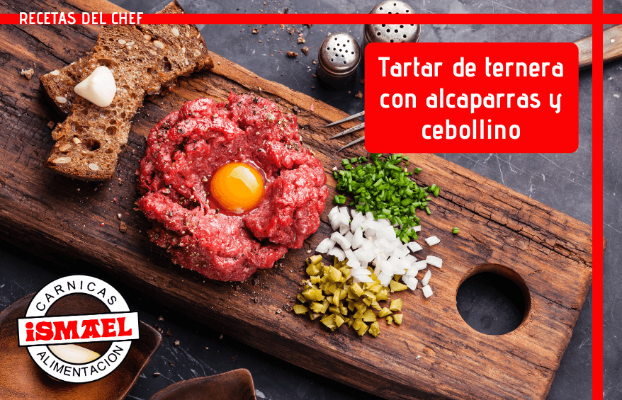 receta tartar de ternera con alcaparras y cebollino