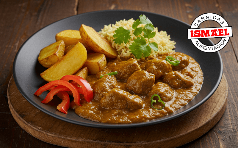 Curry de cordero en presentacion moderna
