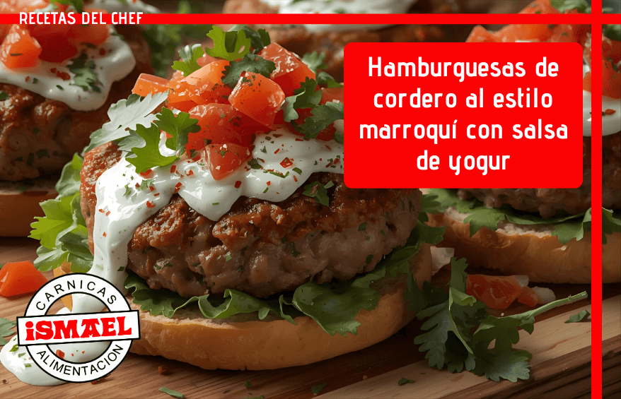 receta hamburguesas cordero estilo marroqui salsa yogur pan