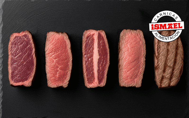 comparativa visual puntos coccion carne profesional