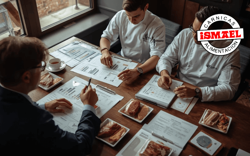 reunion evaluacion distribuidor carne restaurante criterios