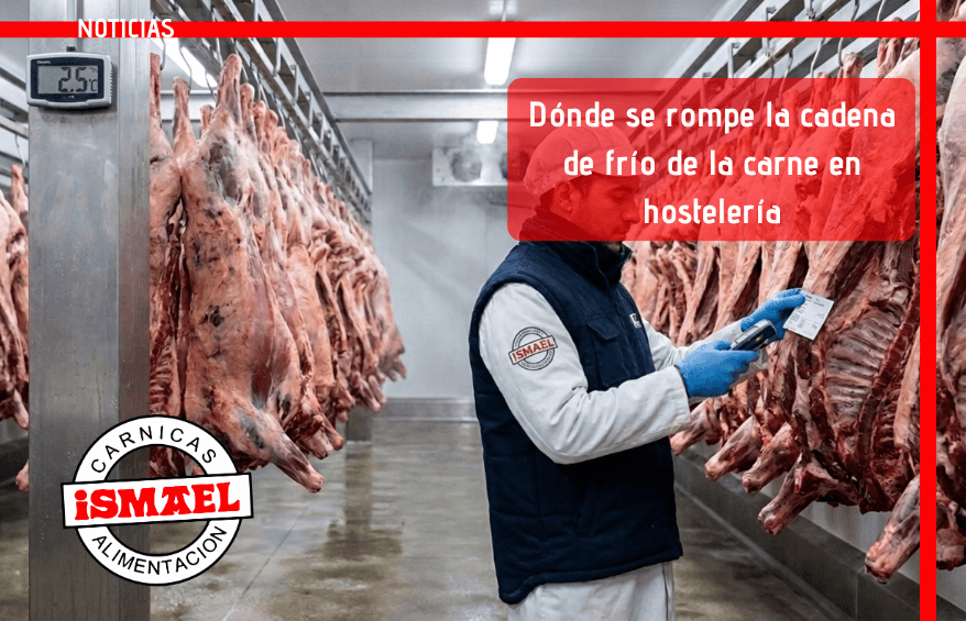 camara frigorifica profesional con piezas de vacuno colgadas