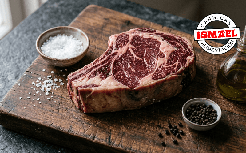 ingredientes crudos para chuleton de vaca madurada a la brasa